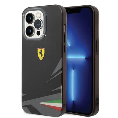 Ferrari iPhone 14 Pro Max PC/TPU Case with Double Layer Print - Black Accessories > Mobiles & Tablets > Mobiles