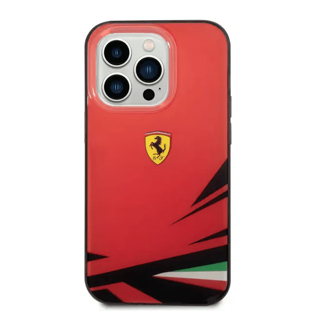 Ferrari iPhone 14 Pro PC/TPU Case with Double Layer Print - Red Accessories > Mobiles & Tablets > Mobiles