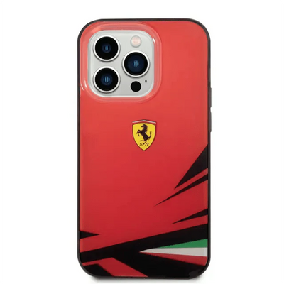 Ferrari iPhone 14 Pro PC/TPU Case with Double Layer Print - Red Accessories > Mobiles & Tablets > Mobiles