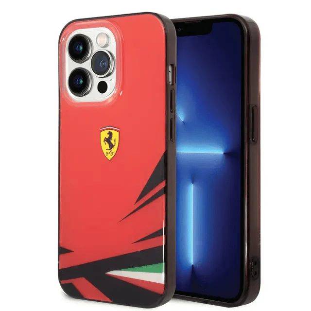 Ferrari iPhone 14 Pro PC/TPU Case with Double Layer Print - Red Accessories > Mobiles & Tablets > Mobiles