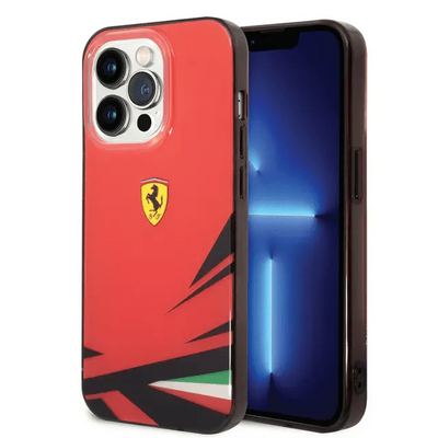 Ferrari iPhone 14 Pro PC/TPU Case with Double Layer Print - Red Accessories > Mobiles & Tablets > Mobiles