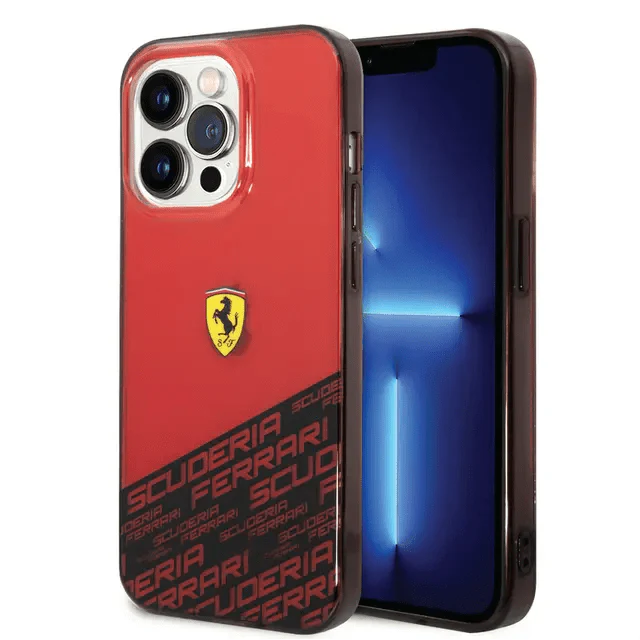 FERRARI iPhone 14 Pro Max PC/TPU IML CASE BOTTOM SCUDERIA ALLOVER PRINT - Red Accessories > Mobiles & Tablets > Mobiles