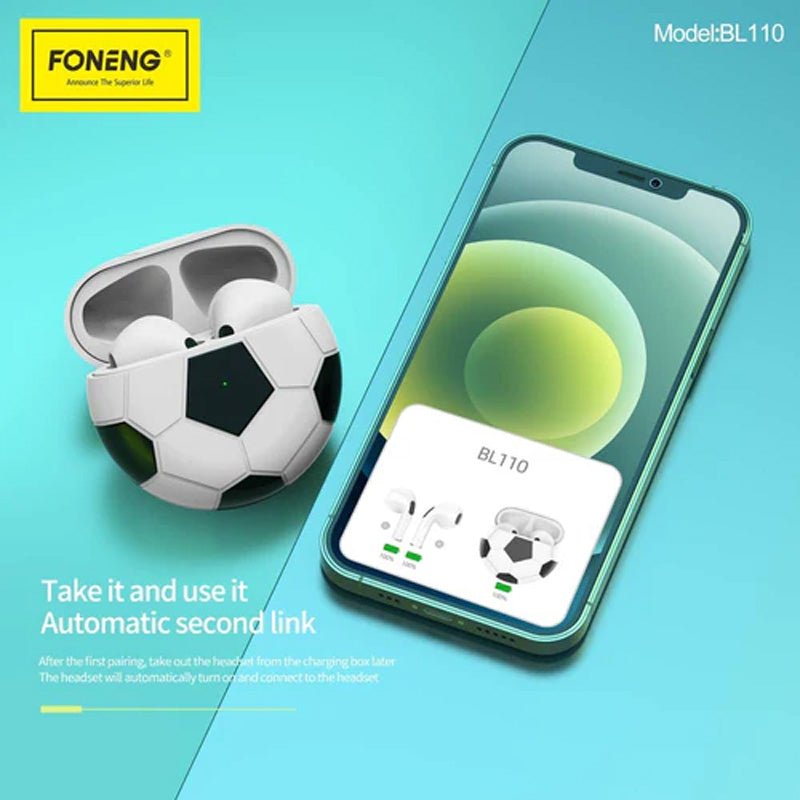 Foneng BL110 Football TWS Earphone - White