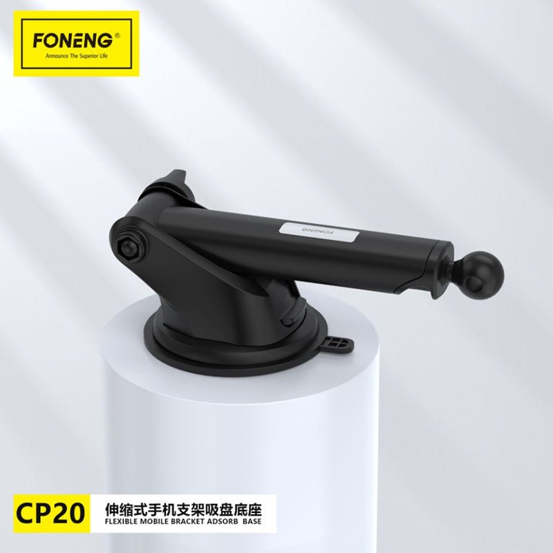 Foneng CP20 Car Phone Holder Suction Cup Base - Black