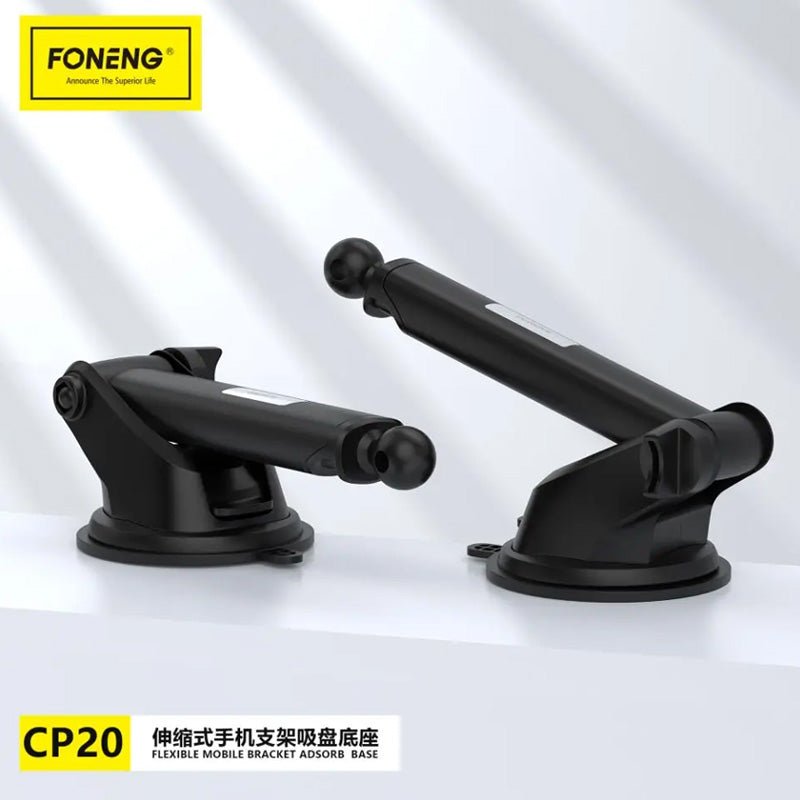 Foneng CP20 Car Phone Holder Suction Cup Base - Black