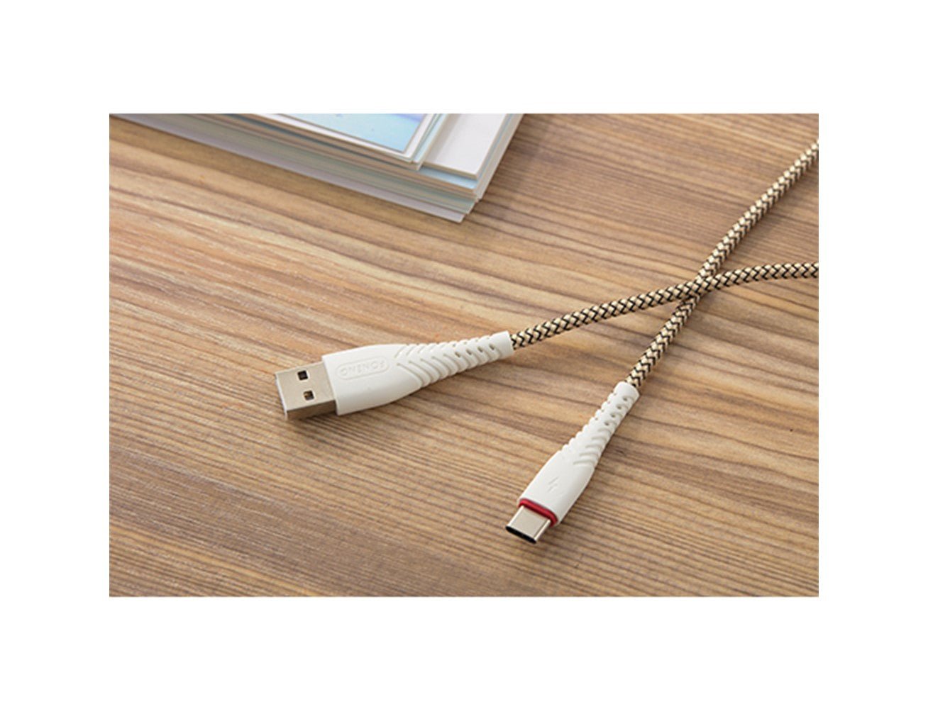 Foneng X15 Braid Type-C Data Cable Fast 2.4A - 1.2 Meter / White