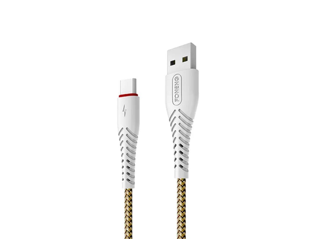 Foneng X15 Braid Type-C Data Cable Fast 2.4A - 1.2 Meter / White