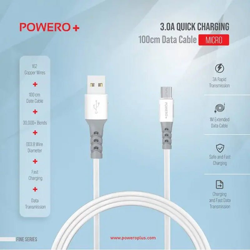 Foneng X66 Qc 1M Fast 3A Lightning Data Cable - White