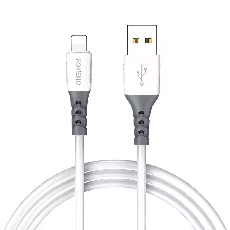 Foneng X66 Qc 2M Fast 3A Lightning Data Cable - White