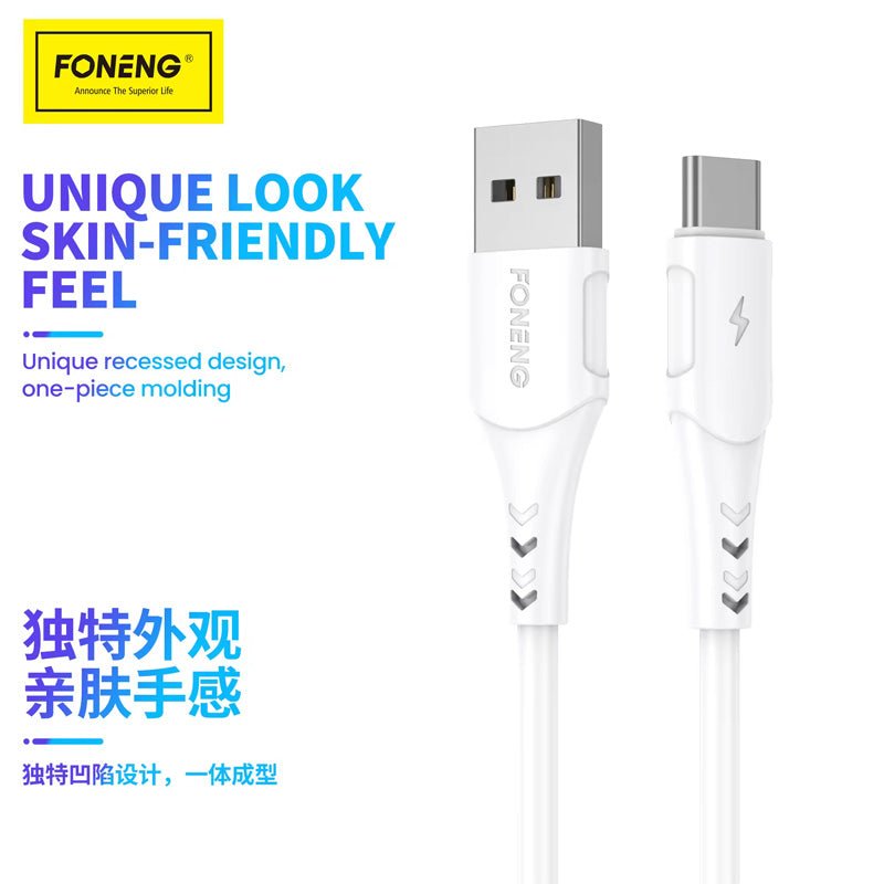 Foneng X80 Type C 100W Fast Charging Cable - 1 Meter / White