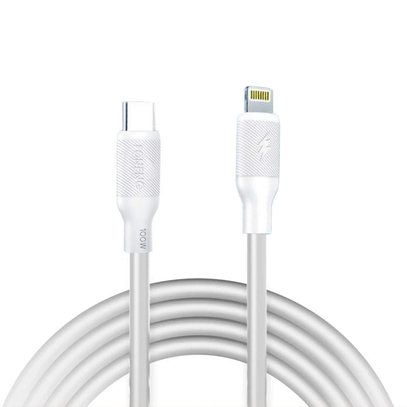 Foneng X80 Type-C to Lightning 27W PD Charging Cable - 1 Meter / White