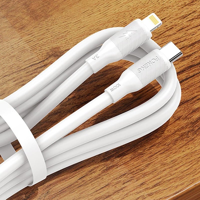 Foneng X80 Type-C to Lightning 27W PD Charging Cable - 1 Meter / White