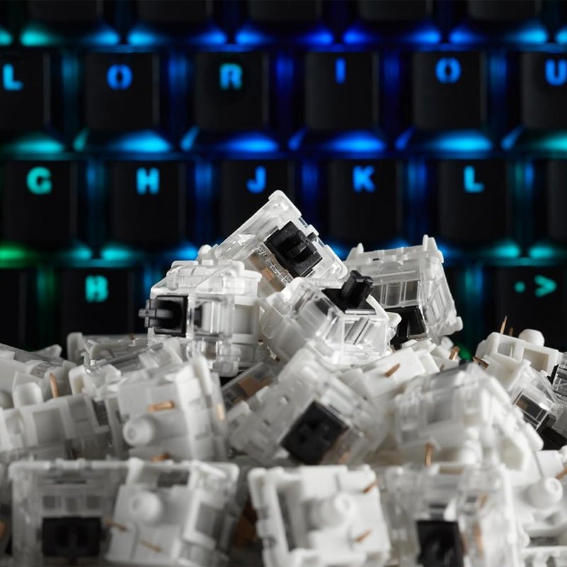 Glorious Gateron Green Mechanical Keyboard Switches - Black