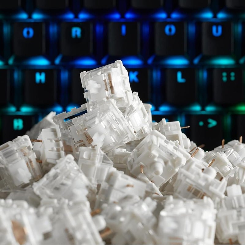 Glorious Gateron Green Mechanical Keyboard Switches - Clear