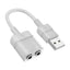 Hoco LS37 Spirit Audio Adapter Output Cable - 3.5mm / White