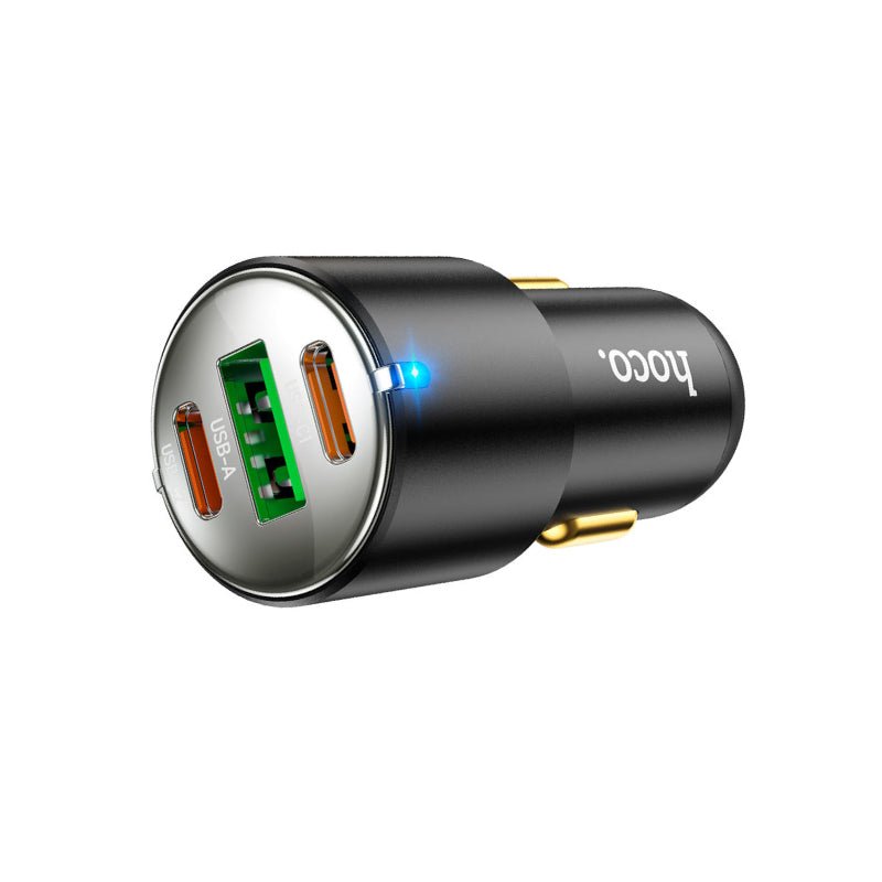 HOCO NZ6 Car Charger - 45W / Dual PD / QC3.0 / Black