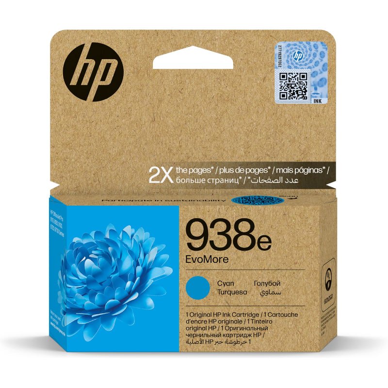 HP 938e Cyan Color - 1650 Pages / Cyan Color / High Capacity / Ink Cartridge