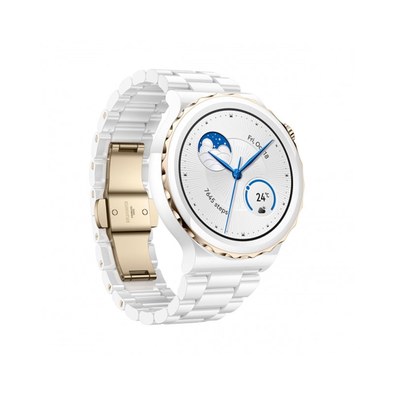 ساعة هواوي جي تي 3 برو Frigga الذكية - 1.32 " أموليد / 43 مم / بلوتوث / أبيض