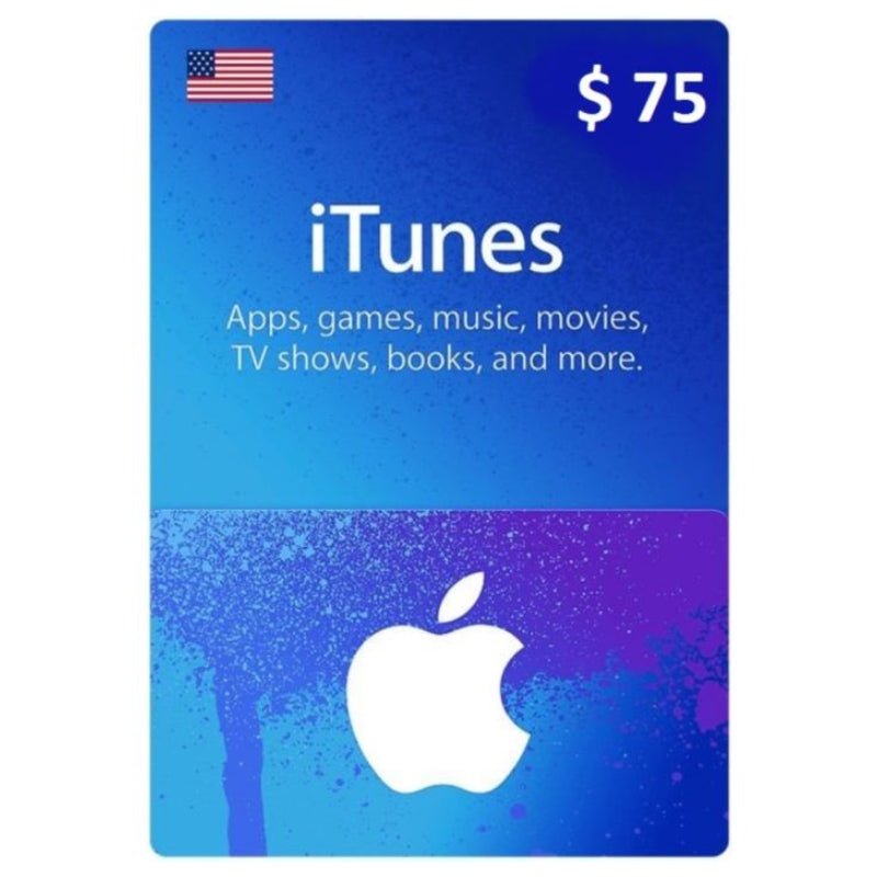 iTunes Gift Card $75 (US) Digital Card