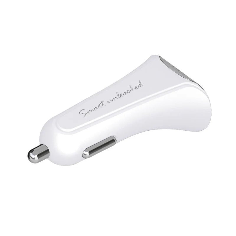 iWalk Dolphin Car Charger With Lightning Cable - USB-3.4A / White