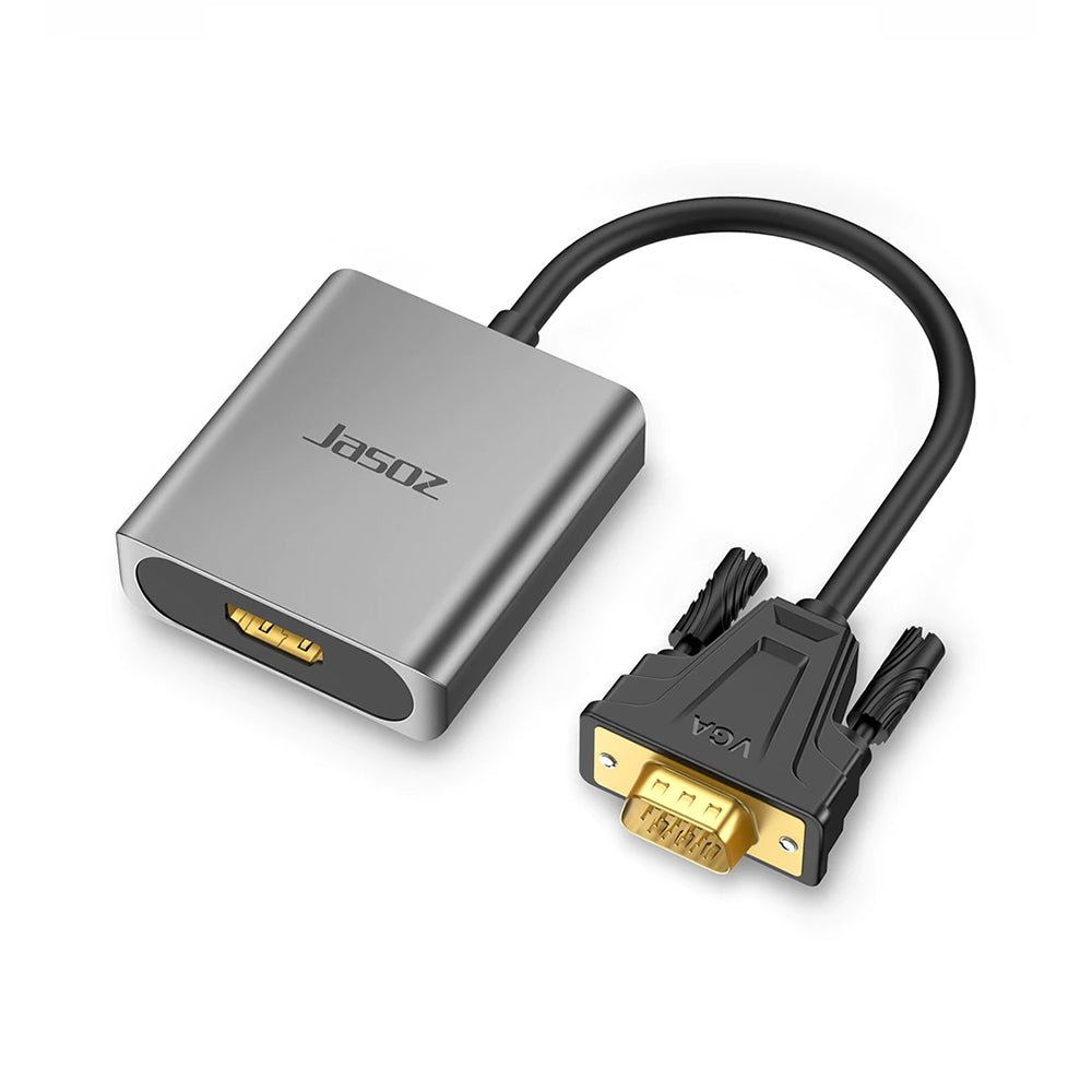 Jasoz HDMI To VGA Adapter - Black & Grey