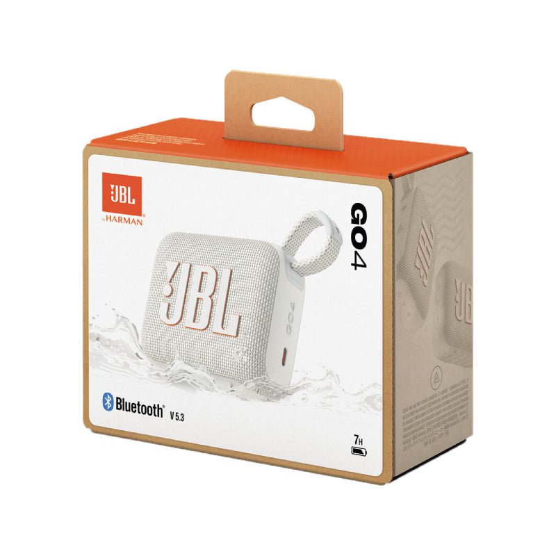 JBL Go 4 Ultra-Portable Bluetooth Speaker - 5.3 / White