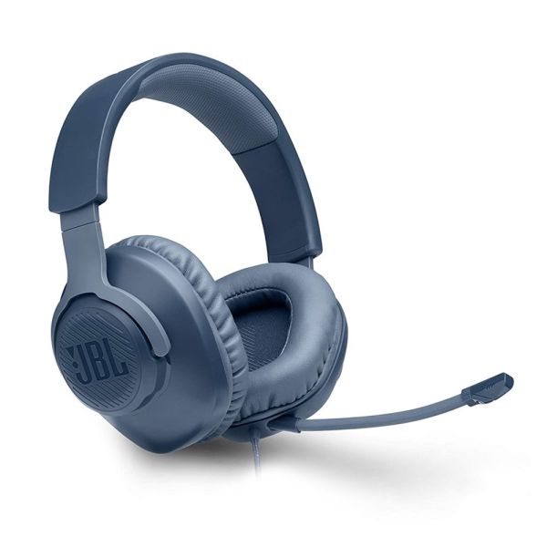 JBL Quantum 100 Wired Over-Ear Gaming Headphones - Blue