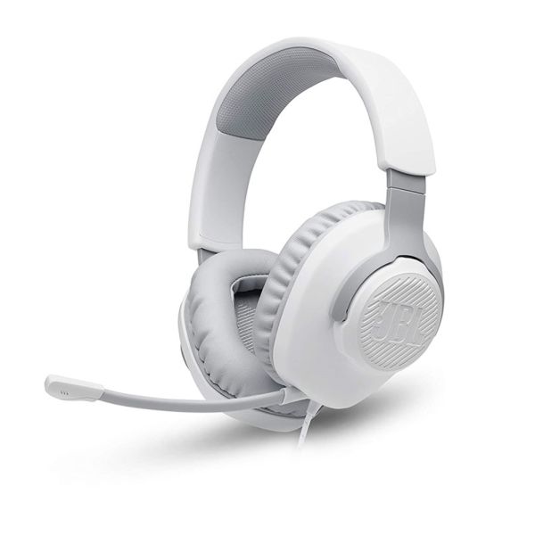 JBL Quantum 100 Wired Over-Ear Gaming Headphones - White