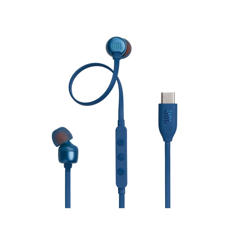 JBL Tune 310C USB-C Headphones - In-ear / Wired / Blue