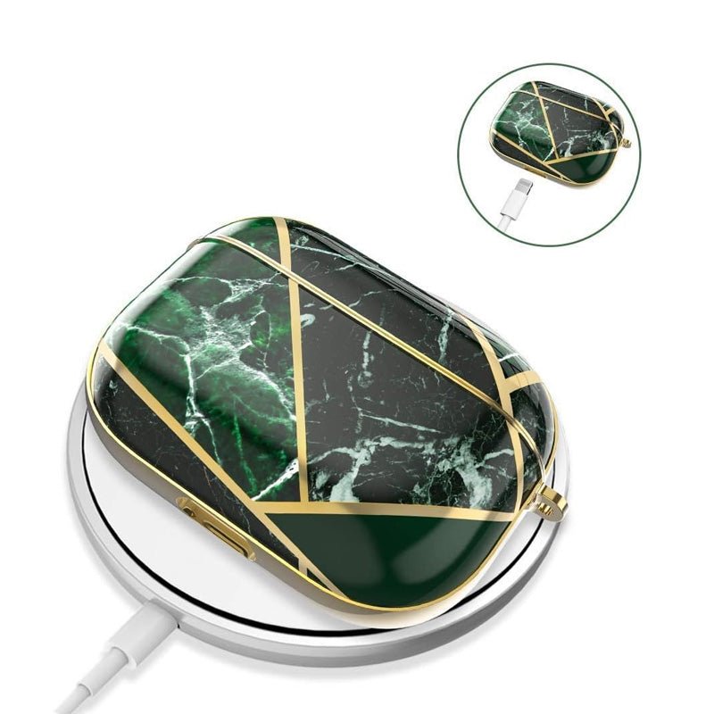 Kingxbar Marble Hard Case For Apple Airpod - Green