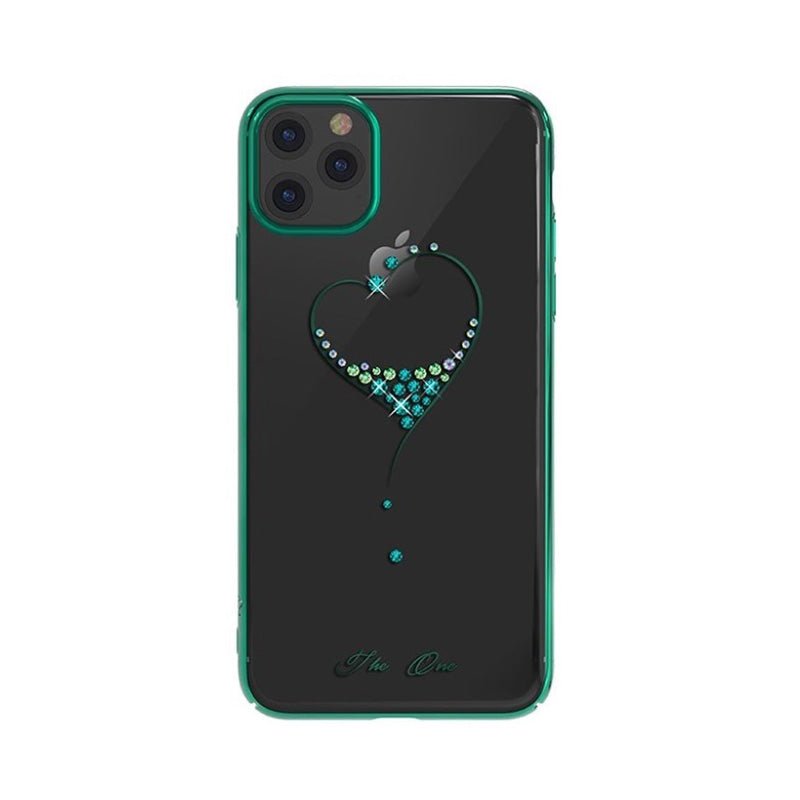 Kingxbar Swarovski Case - iPhone 11 Pro Max / Heart Green