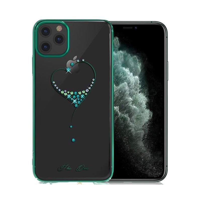 Kingxbar Swarovski Case - iPhone 11 Pro Max / Heart Green