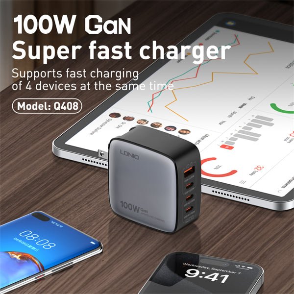 Ldnio 100W GaN Super Fast Charger Q408