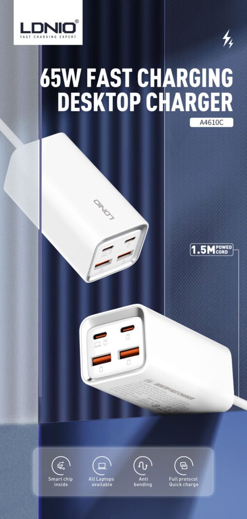 Ldnio 65W Multi-ports Desktop Fast Charging Station