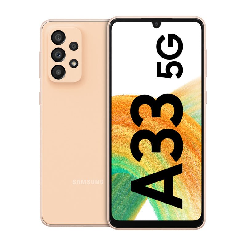 Samsung Galaxy A33 - 128GB / 6.4’’ FHD + / Wi-Fi / 5G / Awesome Peach - Mobile Mobiles & Tablets > Mobiles > Offer Zone