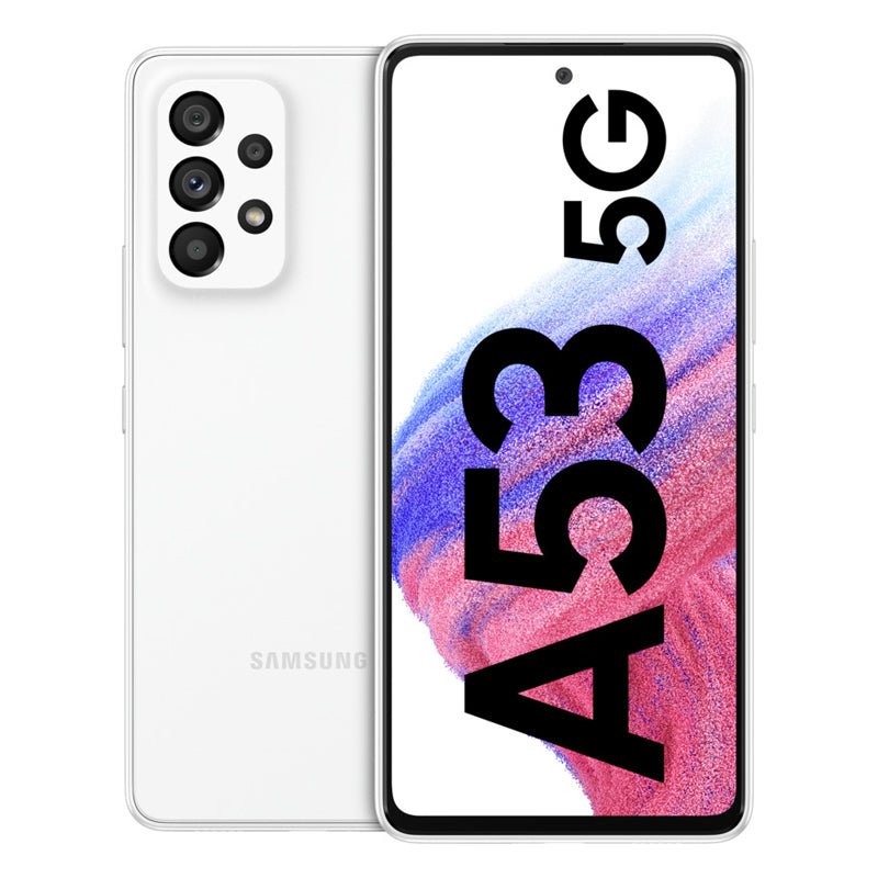 سامسونج جالكسي A53 - 128 جيجابايت  / 6.5 بوصة سوبر أموليد / واي-فاي / 5جي / رائع أبيض - هاتف