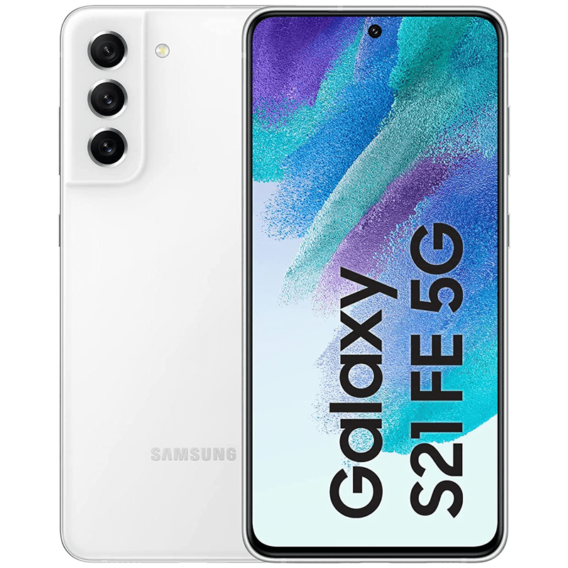 سامسونج جالكسي S21 FE - 128 جيجابايت / 6.4 بوصة سوبر أموليد / واي-فاي / 5G / أبيض - هاتف