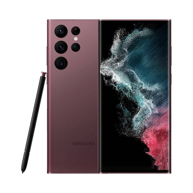 سامسونج جالكسي S22 ألترا - 256 جيجابايت / 6.8" ديناميكي أموليد 2X / واي-فاي / 5G /بورجندي- هاتف