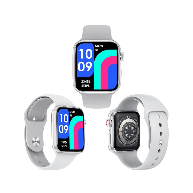 V52 Square SmartWatch - 45mm / Bluetooth 5.2 / Silver