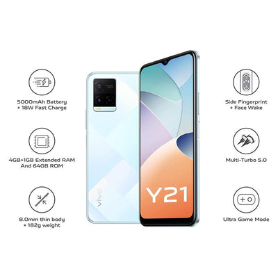 Vivo Y21 - 64GB / 6.51" HD+ / 4G / Wi-Fi / Dimond Glow - Mobile