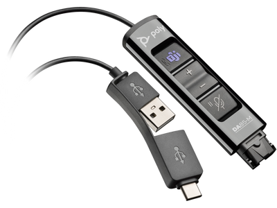 HP HP Poly DA85-M USB to QD Black Adapter TAA