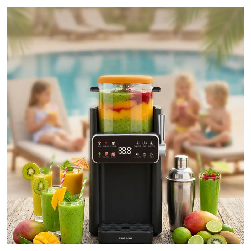 Pre-Order Porodo Lifestyle Ice Cream and Slushie Maker - 150W / Black/Orange