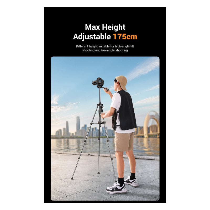 UGREEN Professional Tripod For Phone and Cameras - Black