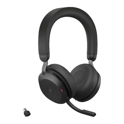 سماعة رأس  Jabra Evolve2 75 MS ستيريو يو اس بي سماعة رأس  لاسلكي  أسود