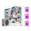 Darkflash C218M Gaming Case - White (With 3 x ARGB Fans + 650W PSU Included)