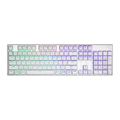 Cooler Master SK653 RGB Wireless Low Profile Mechanical Red Switch Keyboard - Silver White