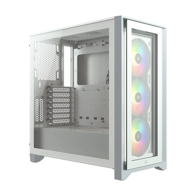 CORSAIR iCUE 4000X RGB Mid Tower Case - White