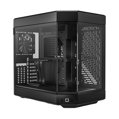 HYTE Y60 Dual Chamber Panoramic Tempered Glass ATX Case With 3 Fans - Black