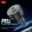 Earldom ES-CC35 Car Charger - 2.4A / USB-C / USB-C / Black