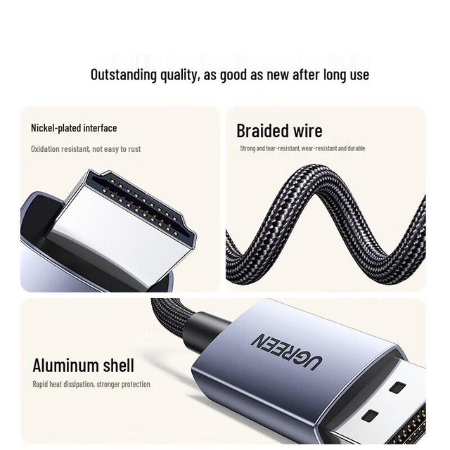 يوجرين فيديو كابل  منفذ العرض  إتش دي إم أي  2 متر  رمادي